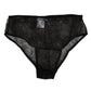 Dolce & Gabbana Black Nylon Stretch High Waist Panty Underwear