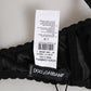 Dolce & Gabbana Black Silk Underwired Balconette Bra Underwear