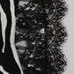 Dolce & Gabbana Black Silk Zebra Print Lace High Waist Underwear