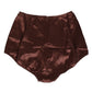 Dolce & Gabbana Brown Silk Stretch High Waist Girdle Underwear