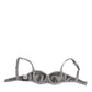 Dolce & Gabbana Gray Silk Underwired Balconette Bra Underwear