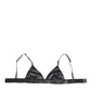 Dolce & Gabbana Black Silk Satin Triangle Soft Cup Underwear