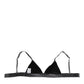 Dolce & Gabbana Black Silk Satin Triangle Soft Cup Underwear