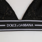 Dolce & Gabbana Black Lace Triangle Bralette Wireless Underwear