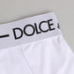 Dolce & Gabbana White Nylon Logo Waistband Coulotte Underwear