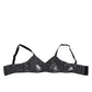 Dolce & Gabbana Dark Gray Silk Stretch Balconcino Bra Underwear
