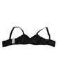Dolce & Gabbana Dark Gray Silk Stretch Balconcino Bra Underwear