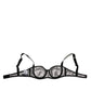 Dolce & Gabbana Gray Acetate Stretch Balconcino Bra Underwear