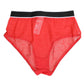 Dolce & Gabbana Red Nylon Logo Waistband Brief Panty Underwear