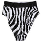 Dolce & Gabbana Black White Stripes High Waist Panty Underwear