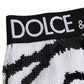 Dolce & Gabbana Black White Sequin High Waist Panty Underwear