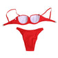 Dolce & Gabbana Red Nylon Swimsuit 2 Piece Top Bottom Swimwear