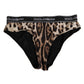 Dolce & Gabbana Brown Leopard Nylon High Waist Panty Underwear