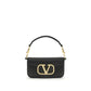 Valentino Garavani Black Calf Leather Bos Taurus Shoulder Bag