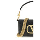 Valentino Garavani Black Calf Leather Bos Taurus Shoulder Bag