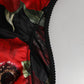 Dolce & Gabbana Black Floral Print High Waist Panty Underwear