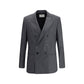 Ami Paris Gray Fleece Wool Blazer