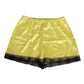 Dolce & Gabbana Yellow Satin Silk Mid Waist Underwear Shorts