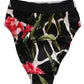 Dolce & Gabbana Black Floral Print High Waist Panty Underwear