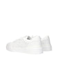 Dolce & Gabbana White Leather Low Top Sneakers