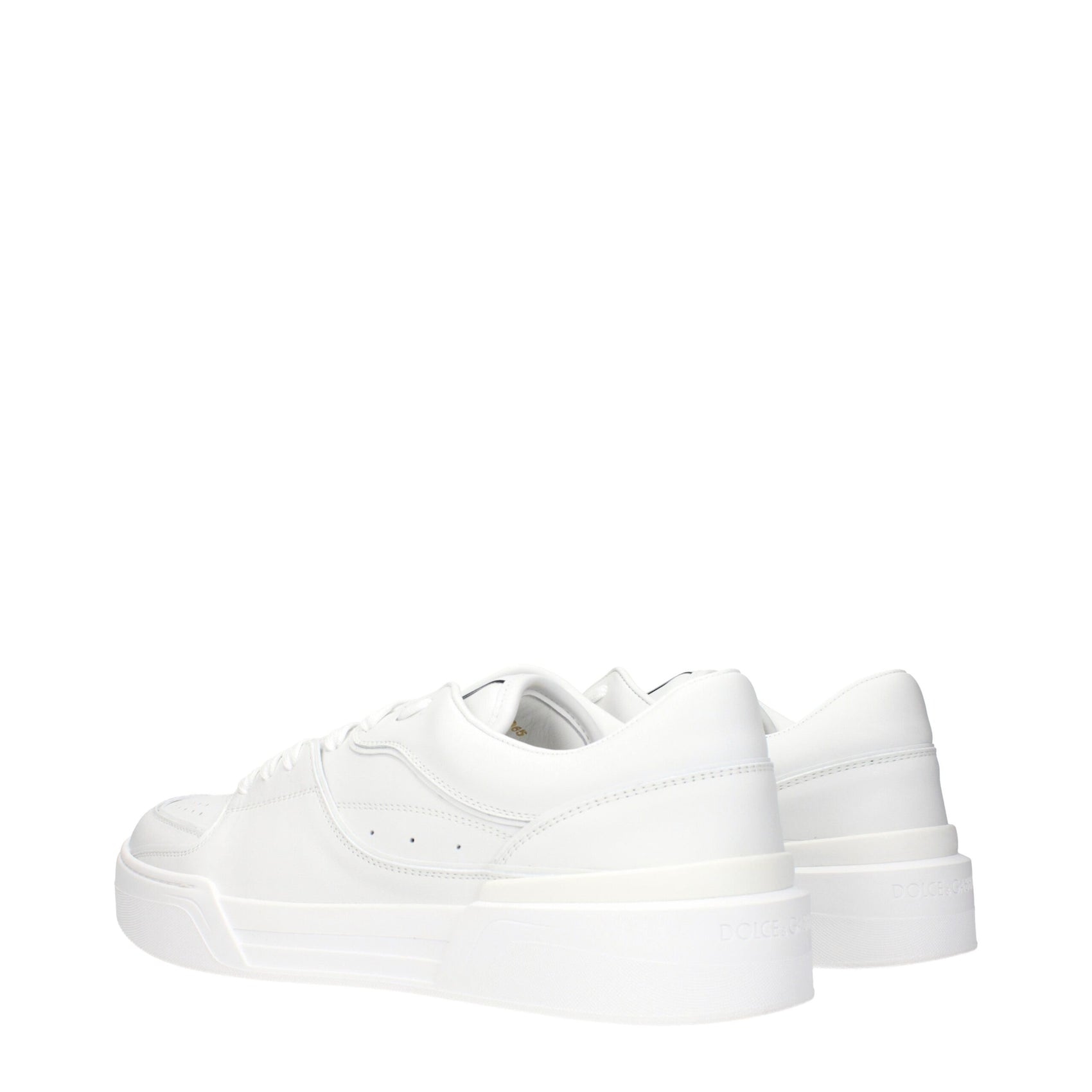 Dolce & Gabbana White Leather Low Top Sneakers