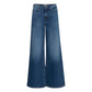 ICHI Blue Cotton Bootcut Jean
