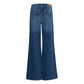ICHI Blue Cotton Bootcut Jean
