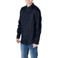 Armani Exchange Blue Linen Shirt