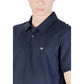 Emporio Armani Underwear Blue Cotton Polo Shirt