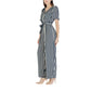 ICHI Blue Viscose Jumpsuit