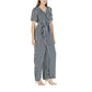 ICHI Blue Viscose Jumpsuit