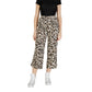 ICHI Beige Viscose Cropped Pant