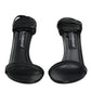 Dolce & Gabbana Black Leather Stiletto Heels Sandals Shoes
