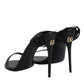 Dolce & Gabbana Black Leather Stiletto Heels Sandals Shoes