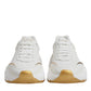Dolce & Gabbana White Gold Daymaster Low Top Sneakers Shoes
