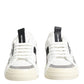 Dolce & Gabbana White Leather Custom 2.Zero Sneakers Shoes