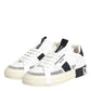 Dolce & Gabbana White Leather Custom 2.Zero Sneakers Shoes