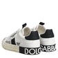 Dolce & Gabbana White Leather Custom 2.Zero Sneakers Shoes