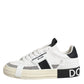 Dolce & Gabbana White Leather Custom 2.Zero Sneakers Shoes