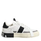 Dolce & Gabbana White Leather Custom 2.Zero Sneakers Shoes