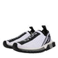 Dolce & Gabbana Black White Slip On Sorrento Sneakers Shoes