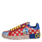Dolce & Gabbana Portofino Carretto Printed Leather Sneakers Shoes