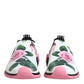 Dolce & Gabbana White Rose Print Sorrento Sneakers Shoes