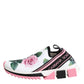 Dolce & Gabbana White Rose Print Sorrento Sneakers Shoes