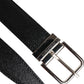 Dolce & Gabbana Black Leather Metal Buckle Classic Men Belt