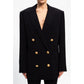Balmain Black Viscose Women Blazer