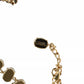 Dolce & Gabbana Gold Brass Link Chain Rose Petal Crystal Necklace