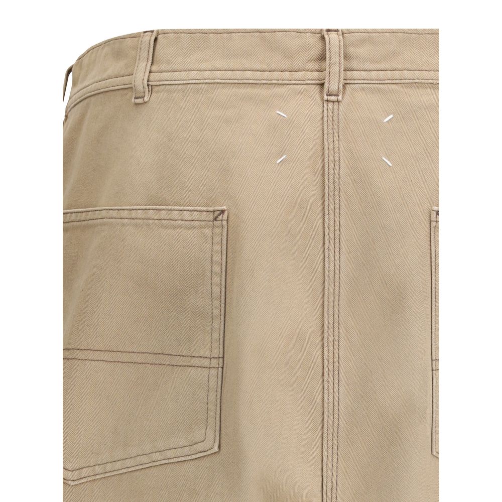 Margiela Beige Cotton Casual Pants