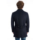 Roberto Pepe Luxury Blue Wool Men Jacket