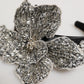 Dolce & Gabbana Black Hair Flower Crystal LIMONI Women Headband Diadem